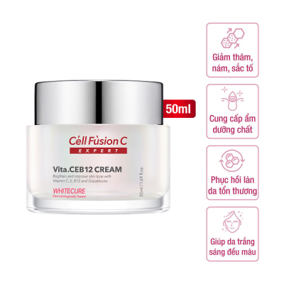 Cell Fusion C Expert – Kem dưỡng trắng & đều màu da White Cure Vita.CEB12 CREAM