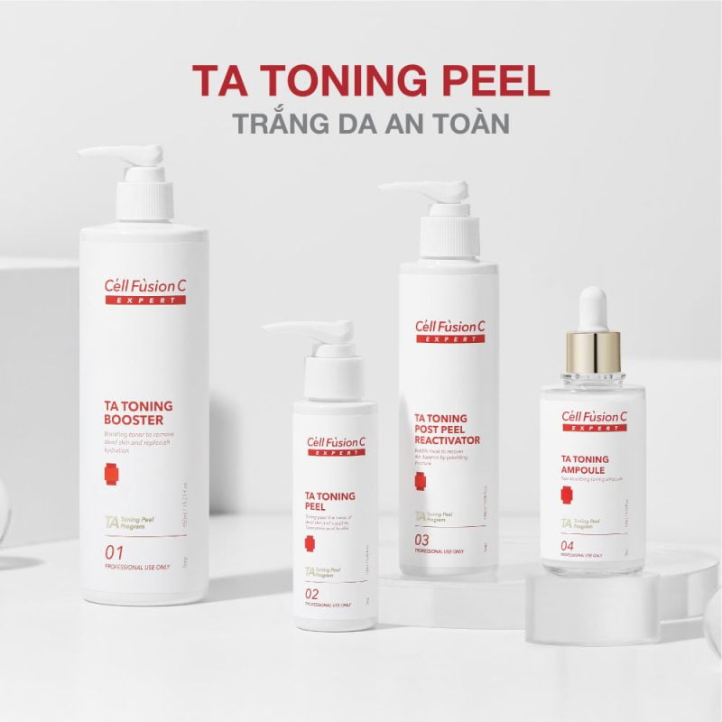 Cell Fusion C Expert – Giải pháp dưỡng trắng an toàn, cải thiện sắc tố da TA TONING PEEL SET