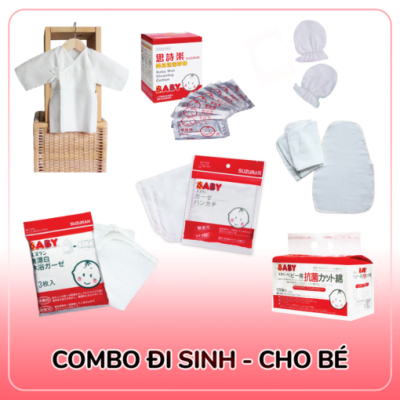 Suzuran đi sinh 7 món Cotton kháng khuẩn cho bé