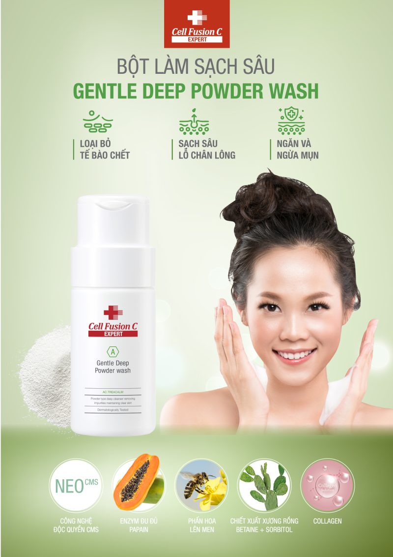 Cell Fusion C Expert – Bột làm sạch sâu dịu nhẹ AC.Trecalm Gentle Deep Powder Wash