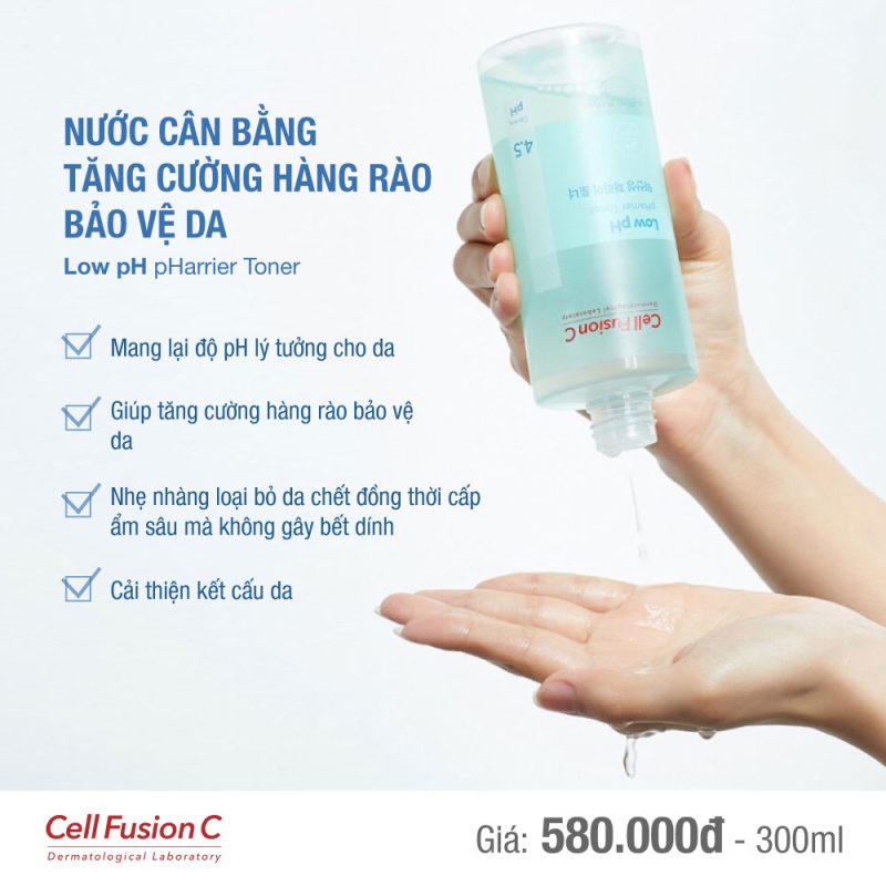 Cell Fusion C Expert – Nước cân bằng PH thấp, tăng cường hàng rào bảo vệ da- Low pH pHarrier Toner