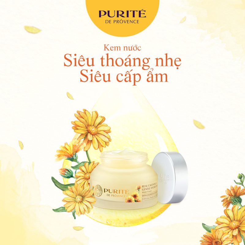 Kem Nước Purité Dưỡng Cấp Ẩm Hoa Cúc Calendula