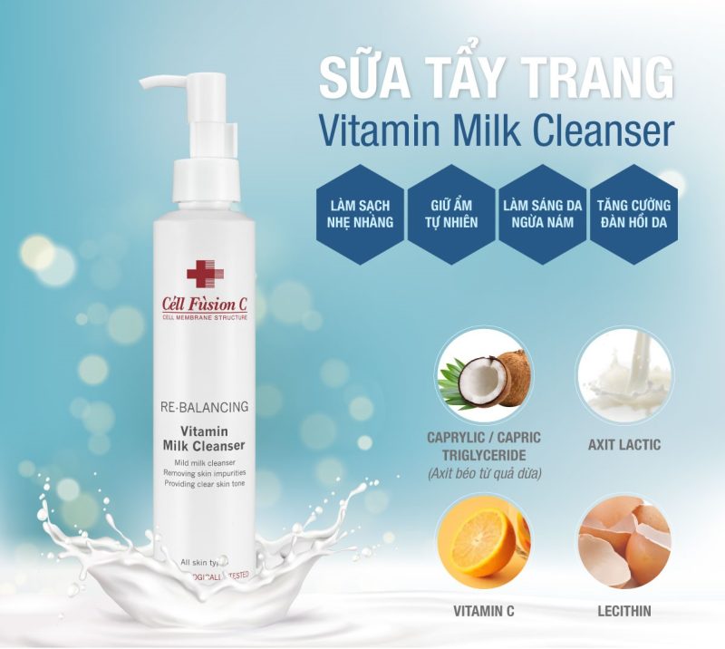 Cell Fusion C Expert – Sữa tẩy trang VITAMIN MILK CLEANSER