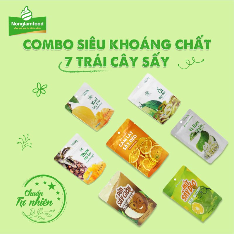 Combo Siêu khoáng chất NLF_7 loại trái cây sấy