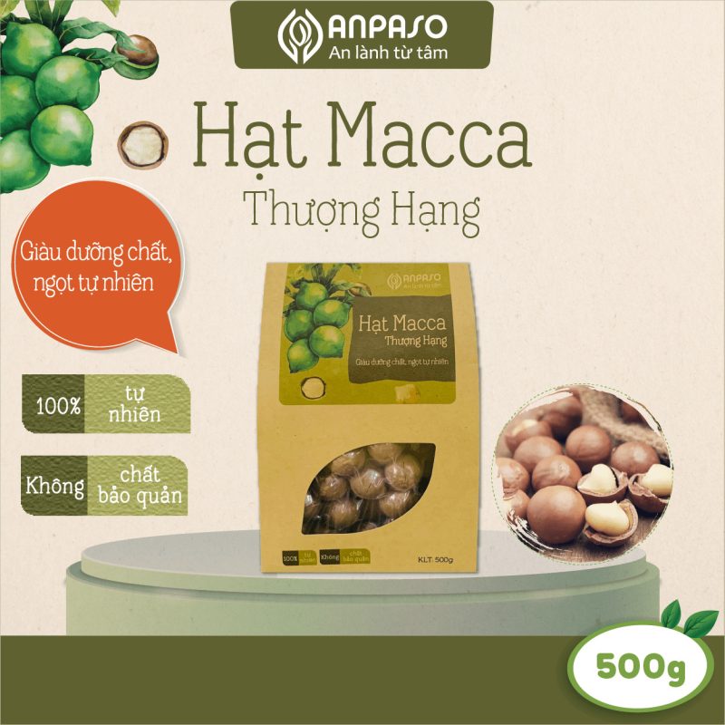 Hạt Macca Gia Lai thượng hạng Anpaso- gói 500g