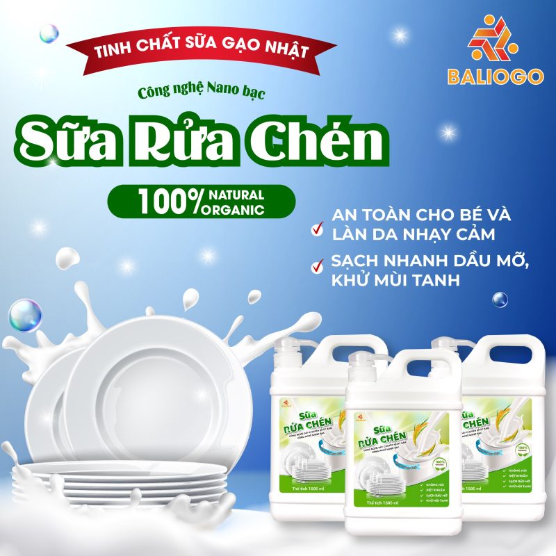 Sữa Rửa Chén Bali - Tinh Chất Sữa Gạo